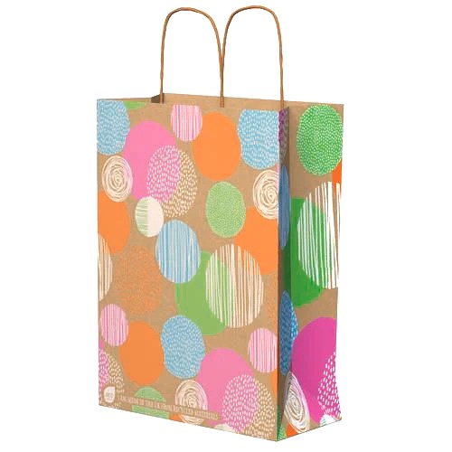 Eco Nature Gift Bag Bright Circles Medium 36 x 25.5cm