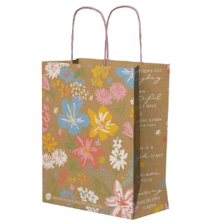 Eco Nature Gift Bag Flowers Small 27 x 22cm
