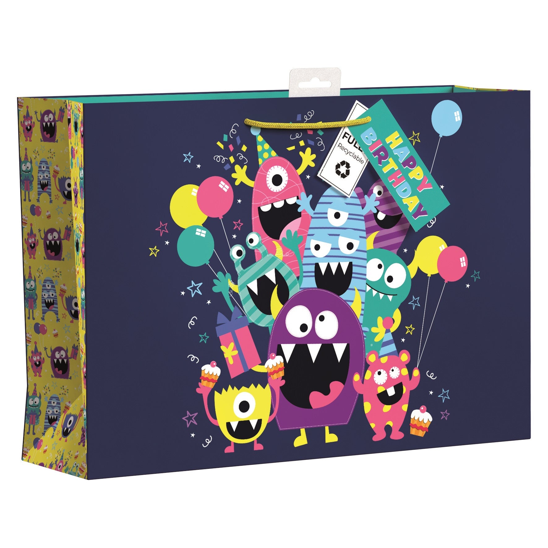 Giftmaker Gift Bag Monsters Medium 26.5 x 33cm