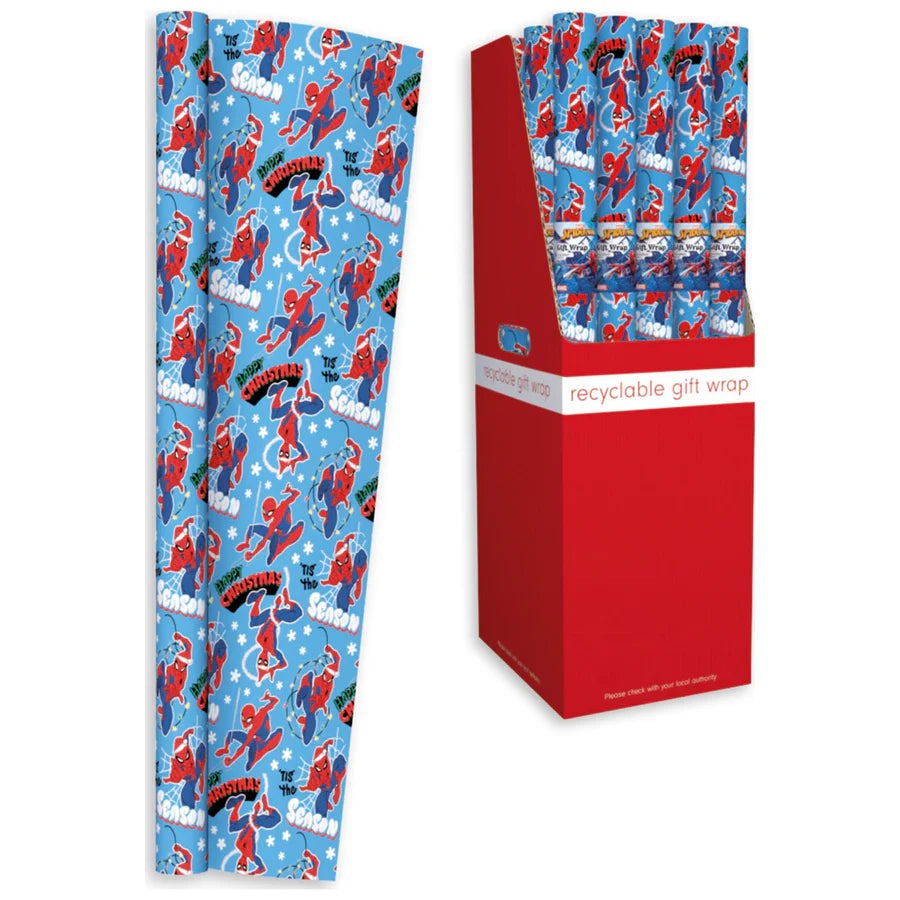 Marvel Christmas Wrapping Paper Roll 0.69 x 2m - Spider-Man