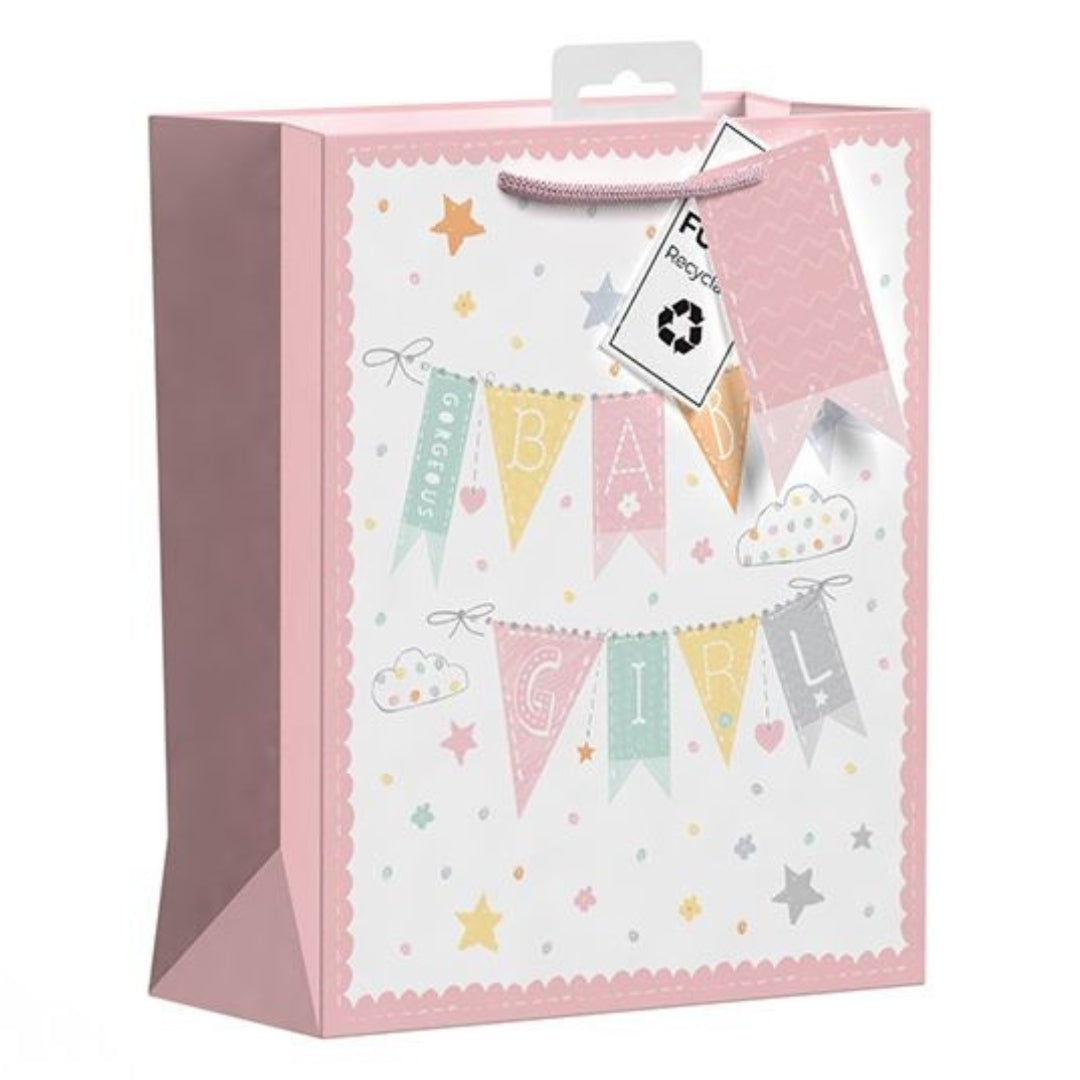 Giftmaker Gift Bag Medium 33 x 26.5cm - Baby Girl