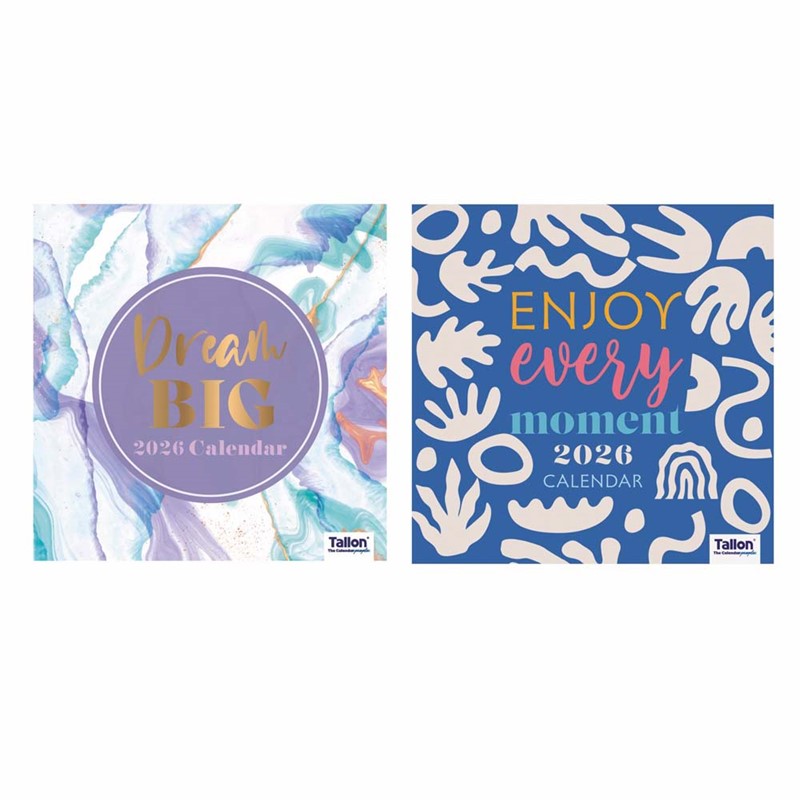Tallon Calendar Square 2026 - Quotes x 1pc Assortment