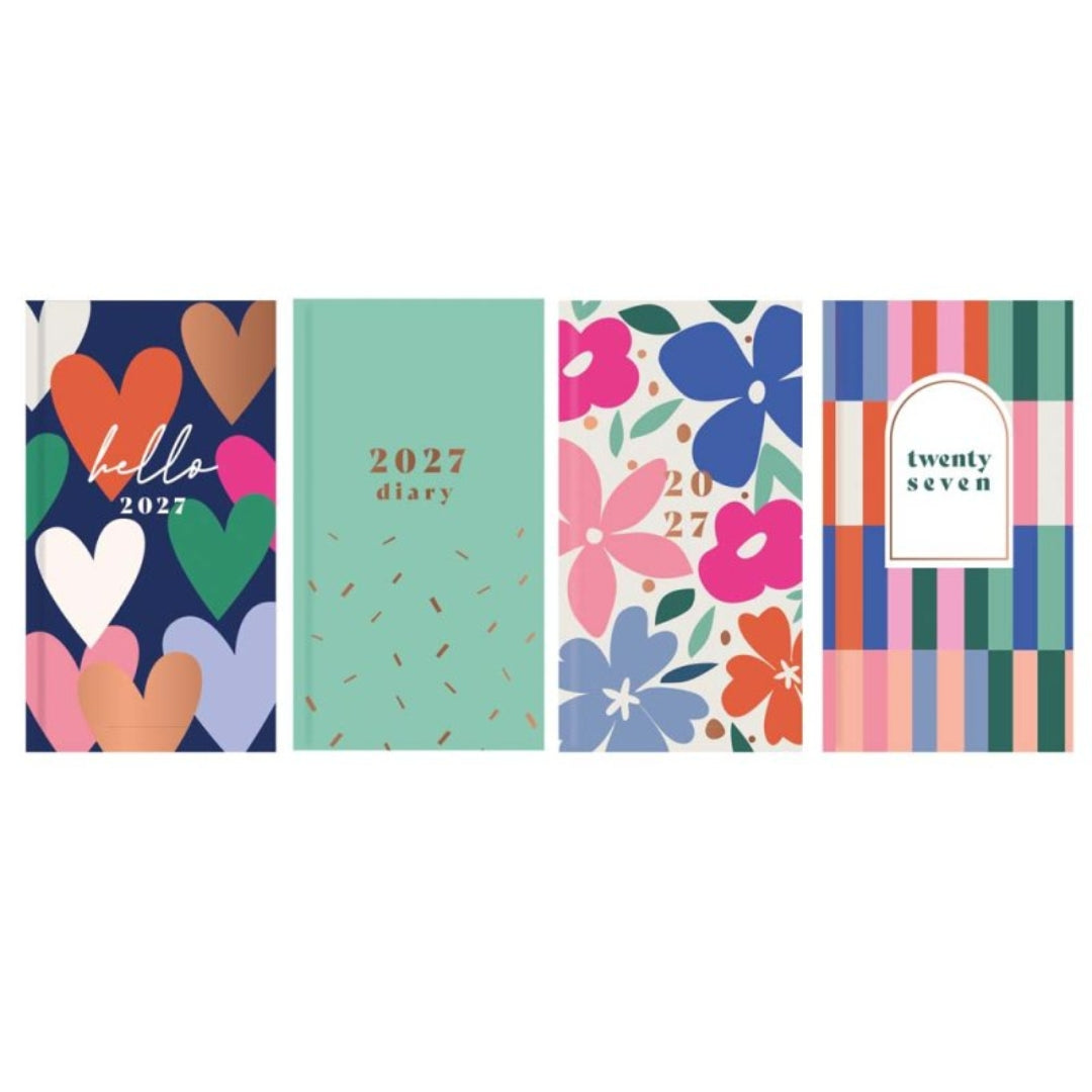 Slim Tallon Diary Week To View - 2027 - Contemporary x 1pc Assortment