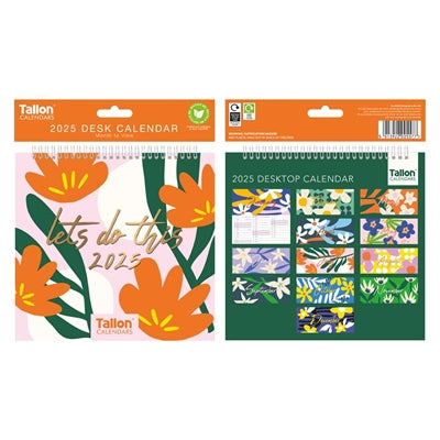 2025 Tallon Desk Flip Calendar Month To View x 1pc Assortment