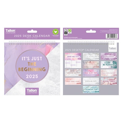 2025 Tallon Desk Flip Calendar Month To View x 1pc Assortment