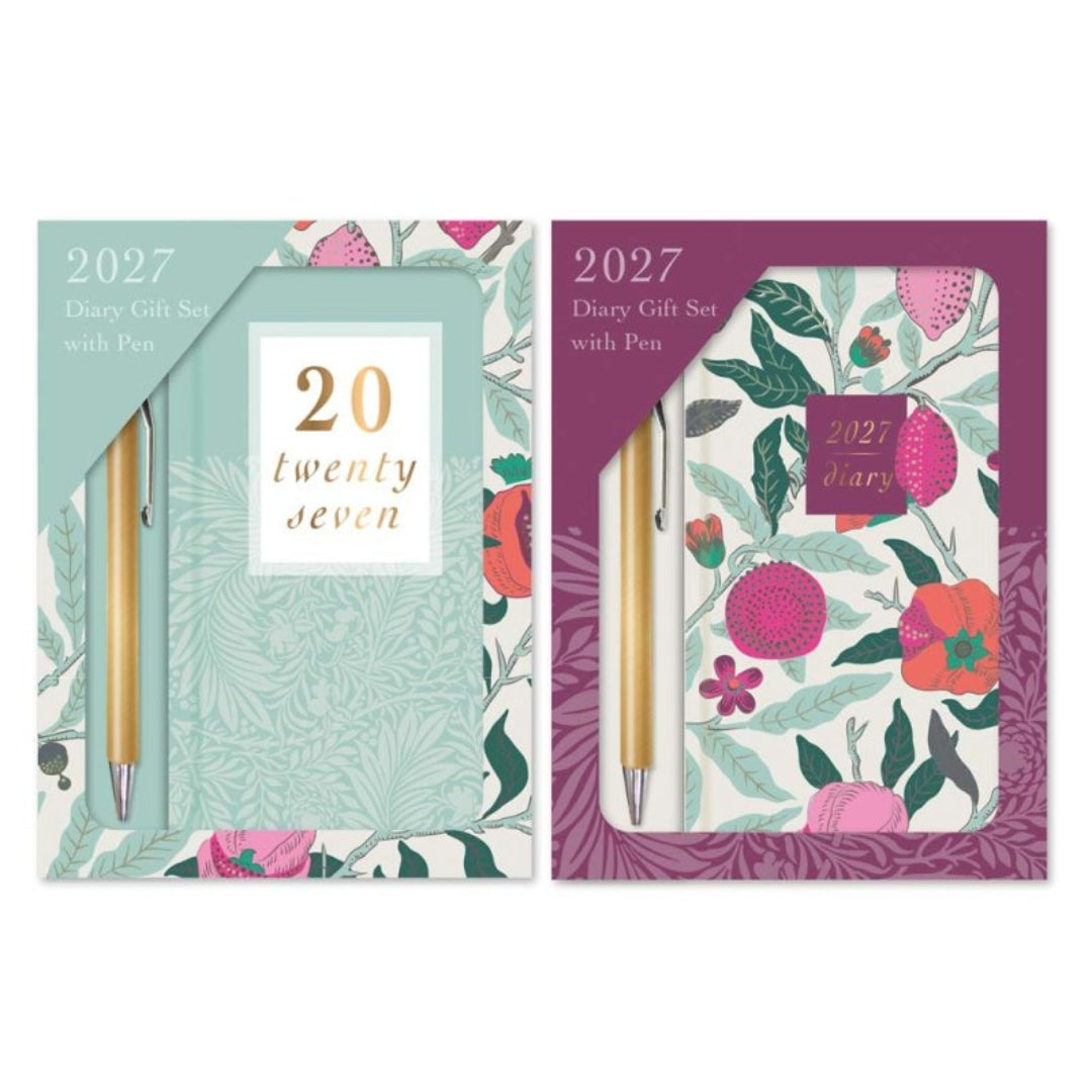 Slim Tallon Diary Week To View & Pen Gift Set - 2027 - Floral x 1pc Assortment