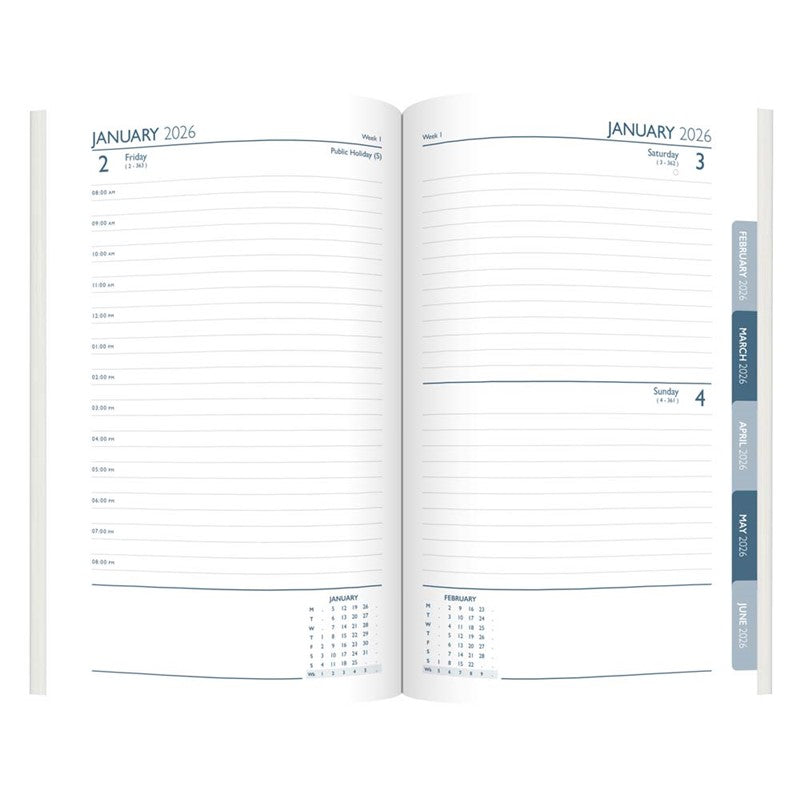 A5 Tallon Diary Day Per Page 2026 - Tropical Step Index x 1pc Assortment