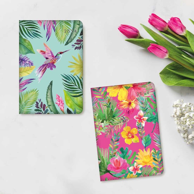 A5 Tallon Diary Day Per Page 2026 - Tropical Step Index x 1pc Assortment