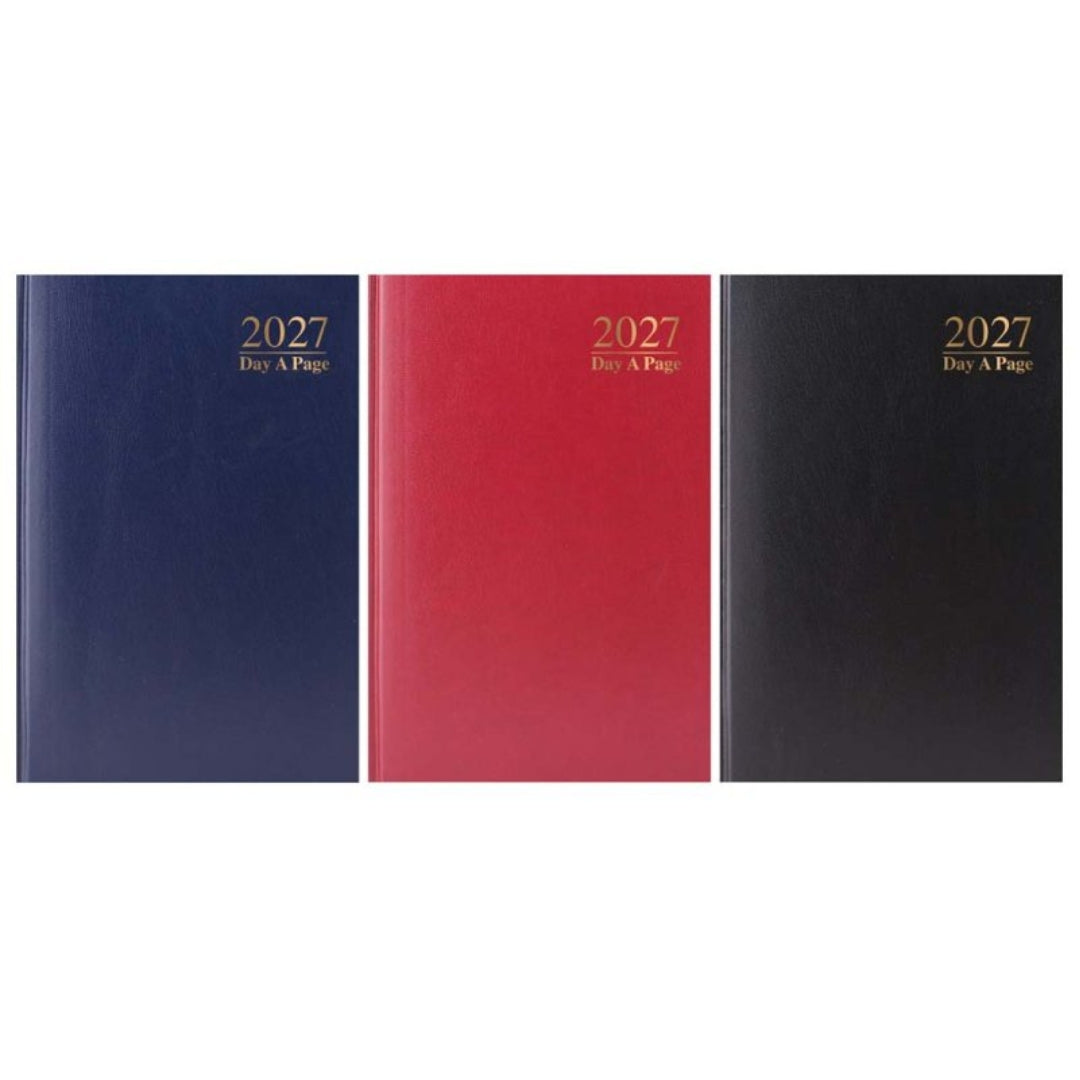 A6 Tallon Diary Day A Page - 2027 - Casebound Value Split Sat/Sun x 1pc Assortment