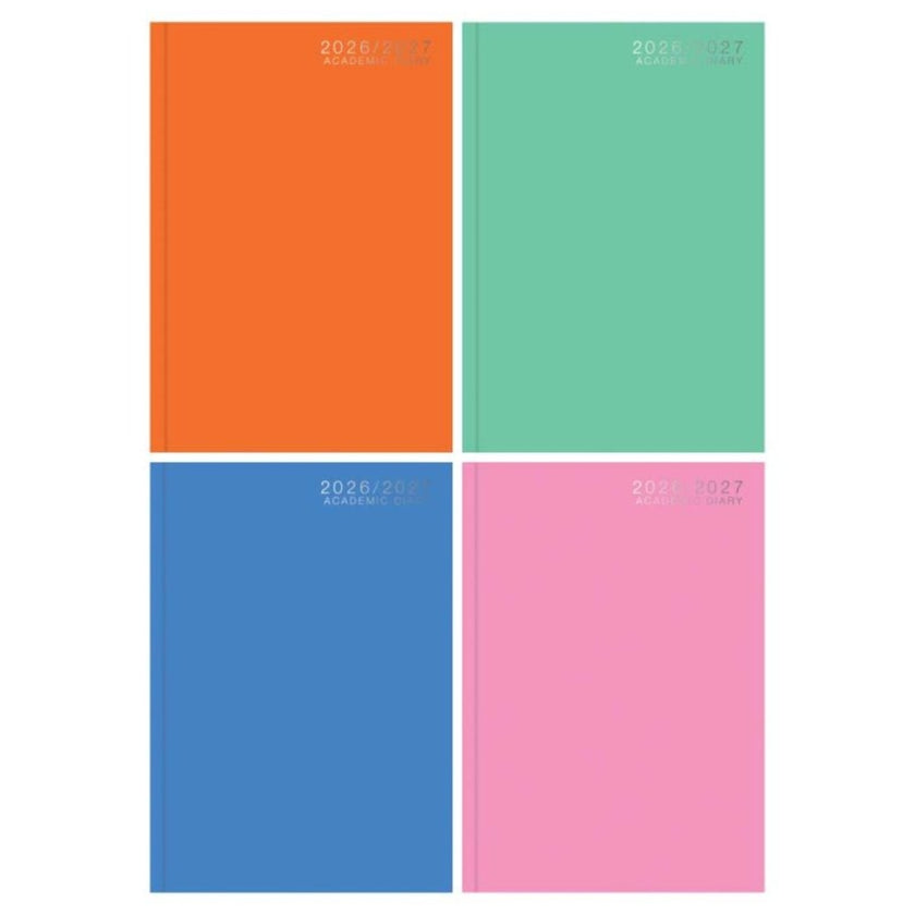 A5 Tallon Scholastic Diary Day Per Page - 2026/27 - Textured x 1pc Assortment