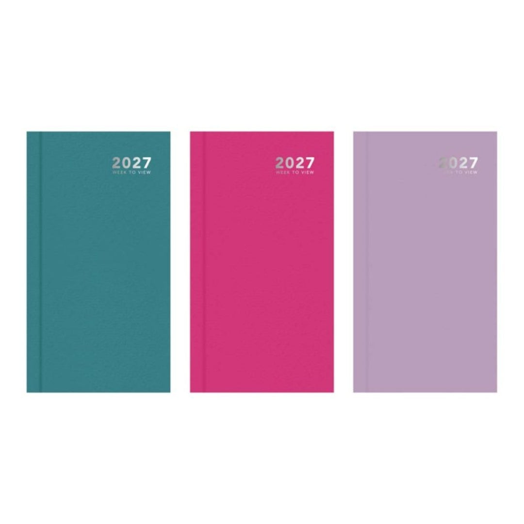 Slim Tallon Diary Week To View - 2027 - Bright x 1pc Assortment