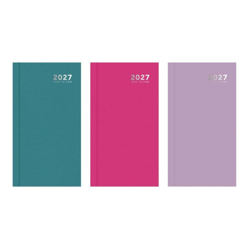 Slim Tallon Diary Week To View - 2027 - Bright x 1pc Assortment