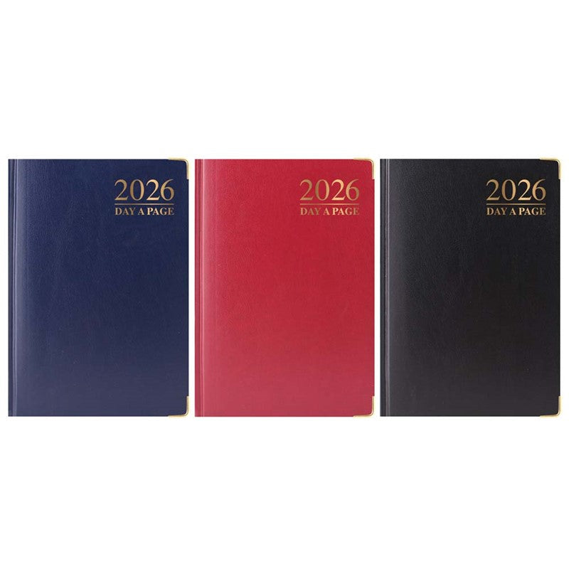 A5 Tallon Diary Day Per Page 2026 - Padded Casebound x 1pc Assortment