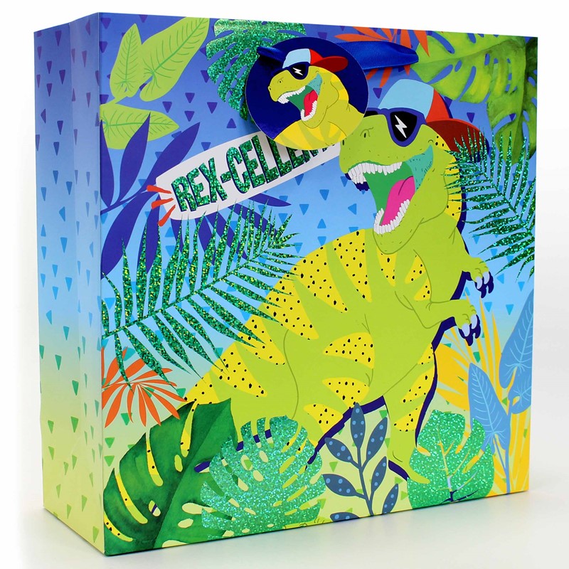 Tallon Gift Bag Large Square 32 x 32cm - Dinosaur