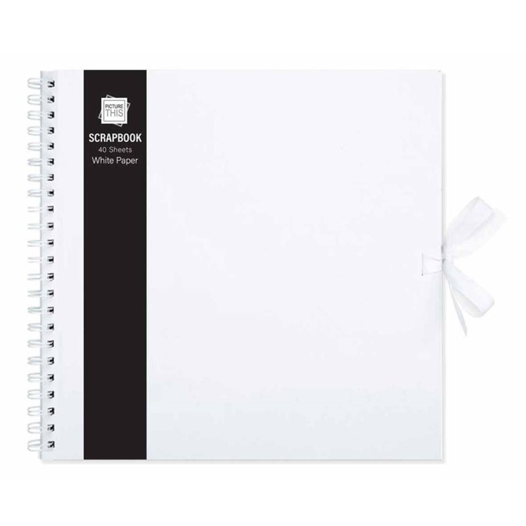 40 Sheets Kraft Paper Large Scrap Book - White (30x30cm) x1pc