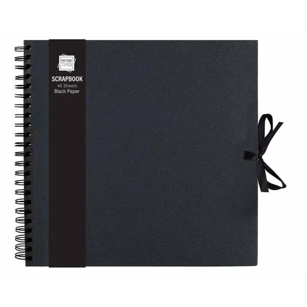 40 Sheets Kraft Paper Large Scrap Book - Black (30x30cm) x1pc