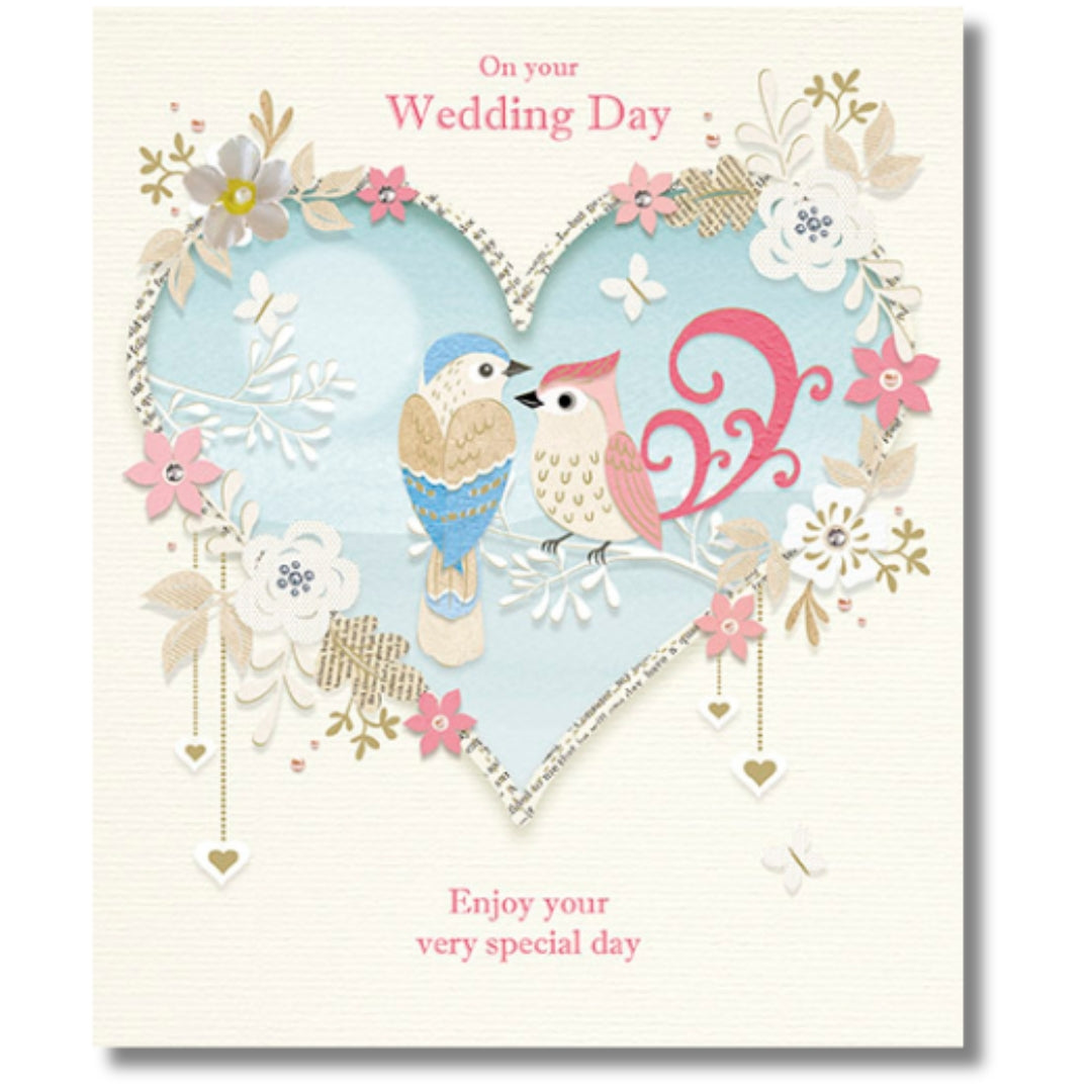 Paper Rose On Your Wedding Day - Greeting Card