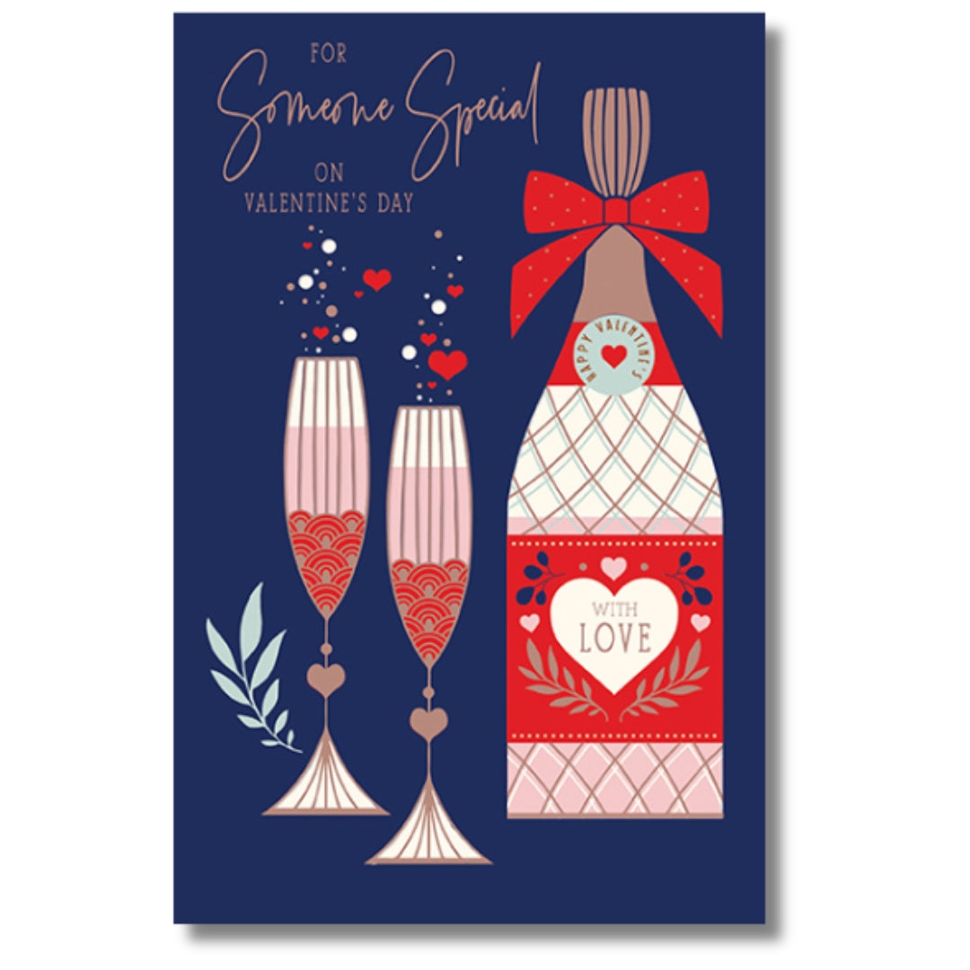 Paper Rose For Someone Special On Valentine's Day - Greeting Card