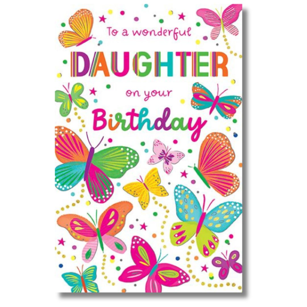 P.Rose To A Wonderful Daughter On Your Birthday - Greeting Card