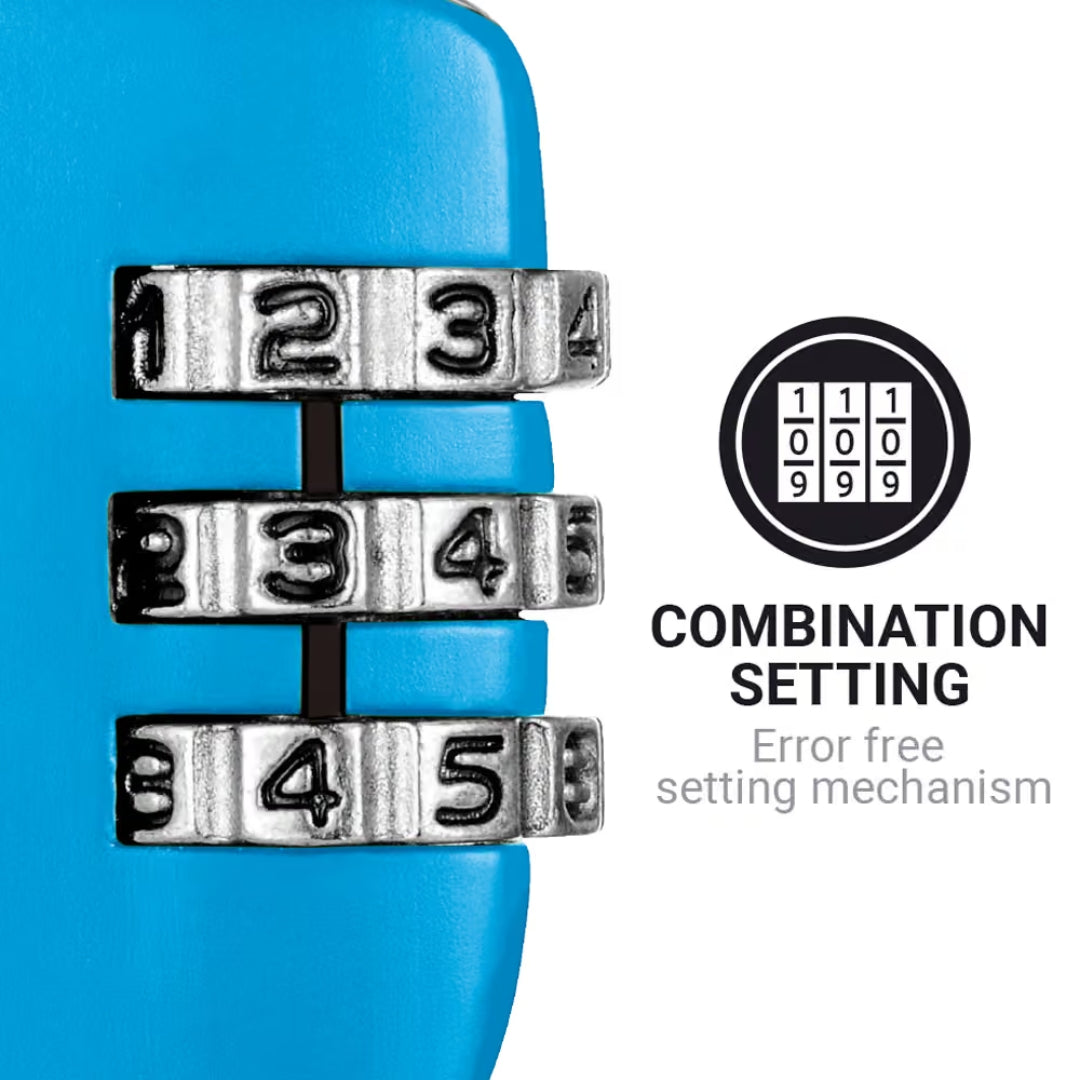 Go Travel - Mini Combi Twin Padlocks A Pack Of 2pcs - Orange/Blue