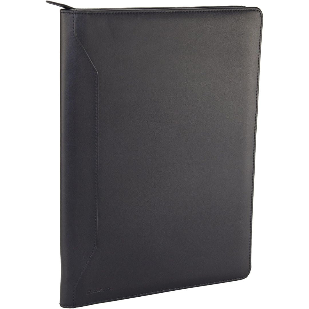 A4 Monolith Stylish Leather Look Zipped Folio