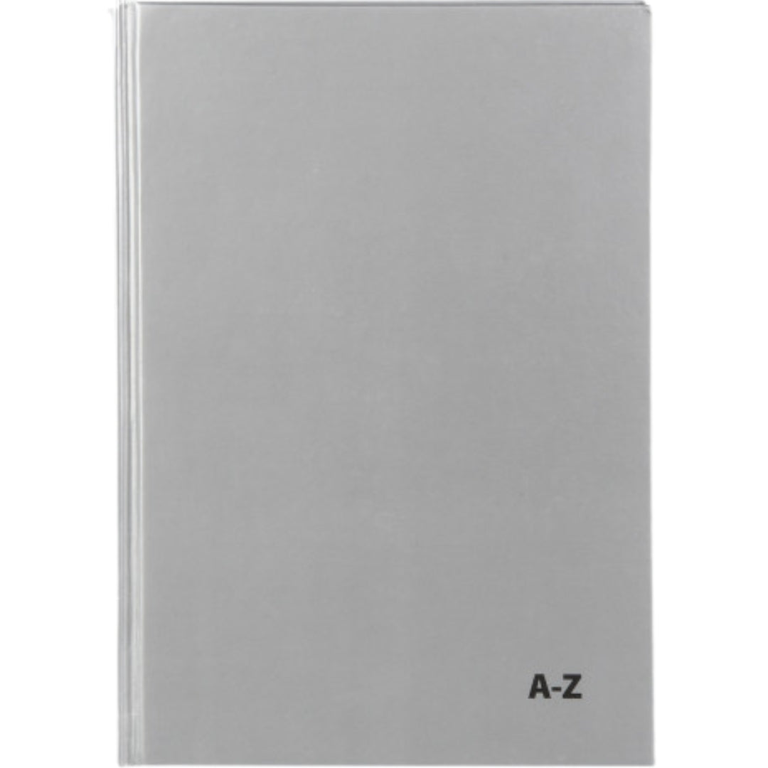 A5 Tiger Index Notebook A-Z - Silver Casebound
