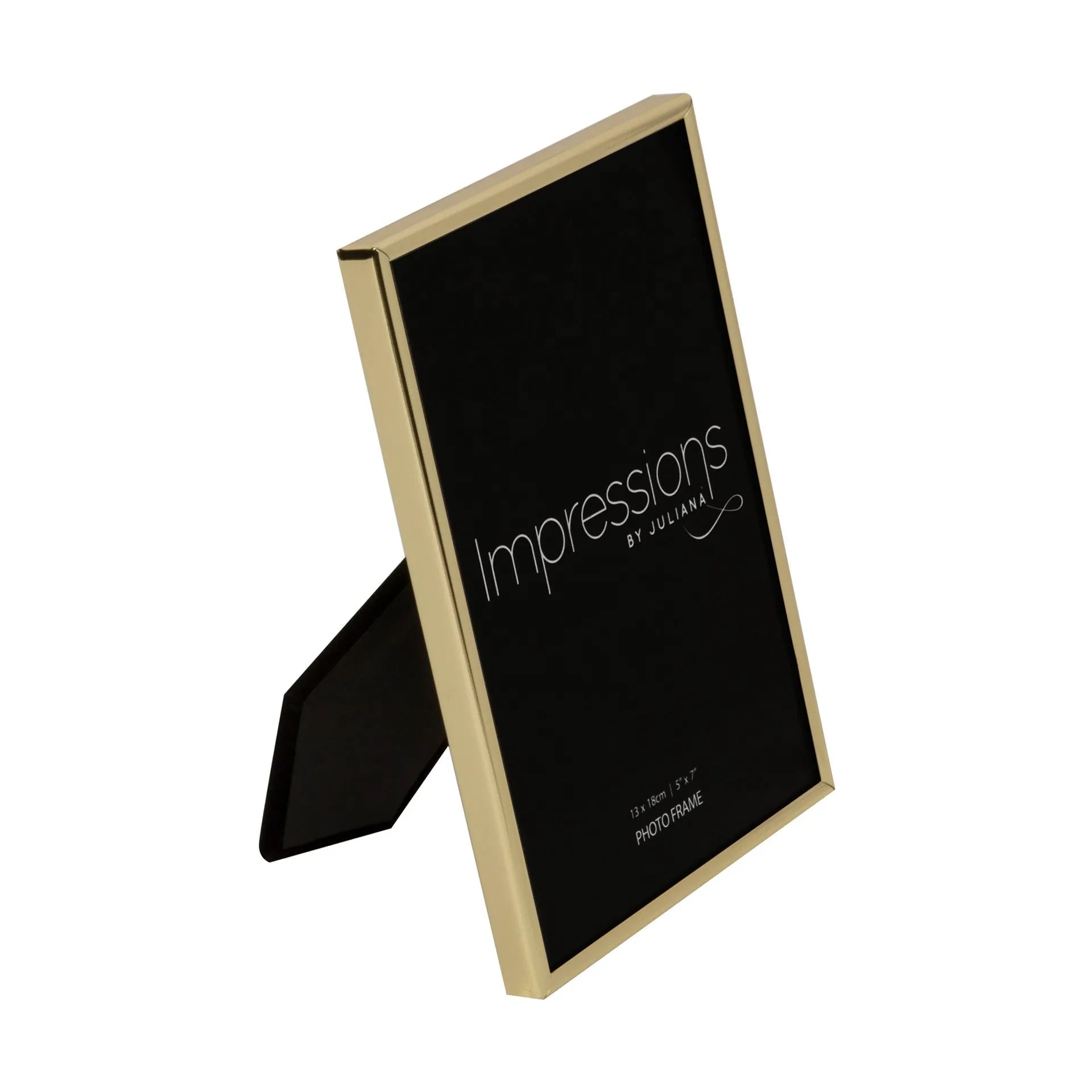 Brass Finished Photo Frame Oblong Thin - 13 x 18cm / 5 x 7in
