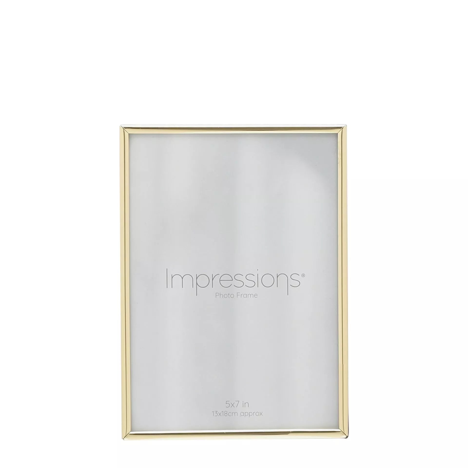 Brass Finished Photo Frame Oblong Thin - 13 x 18cm / 5 x 7in