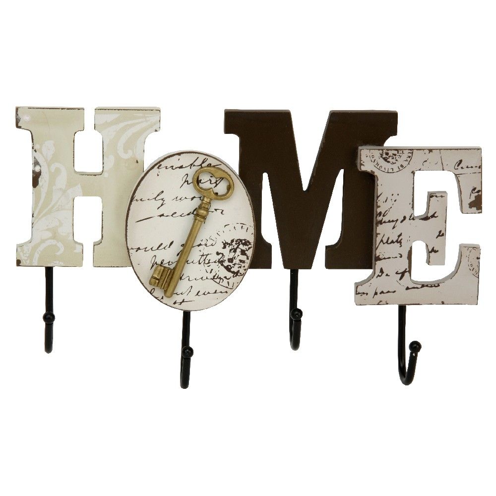 Key/Cat Hanger - Hooks Home Sign (30 x 4 x 16cm)