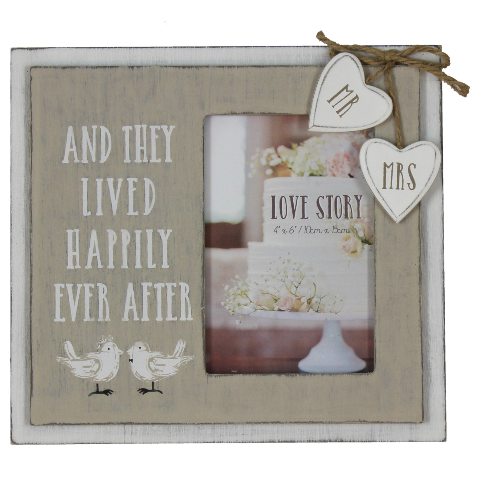 Wooden Happily Ever After Photo Frame 15 x 10cm