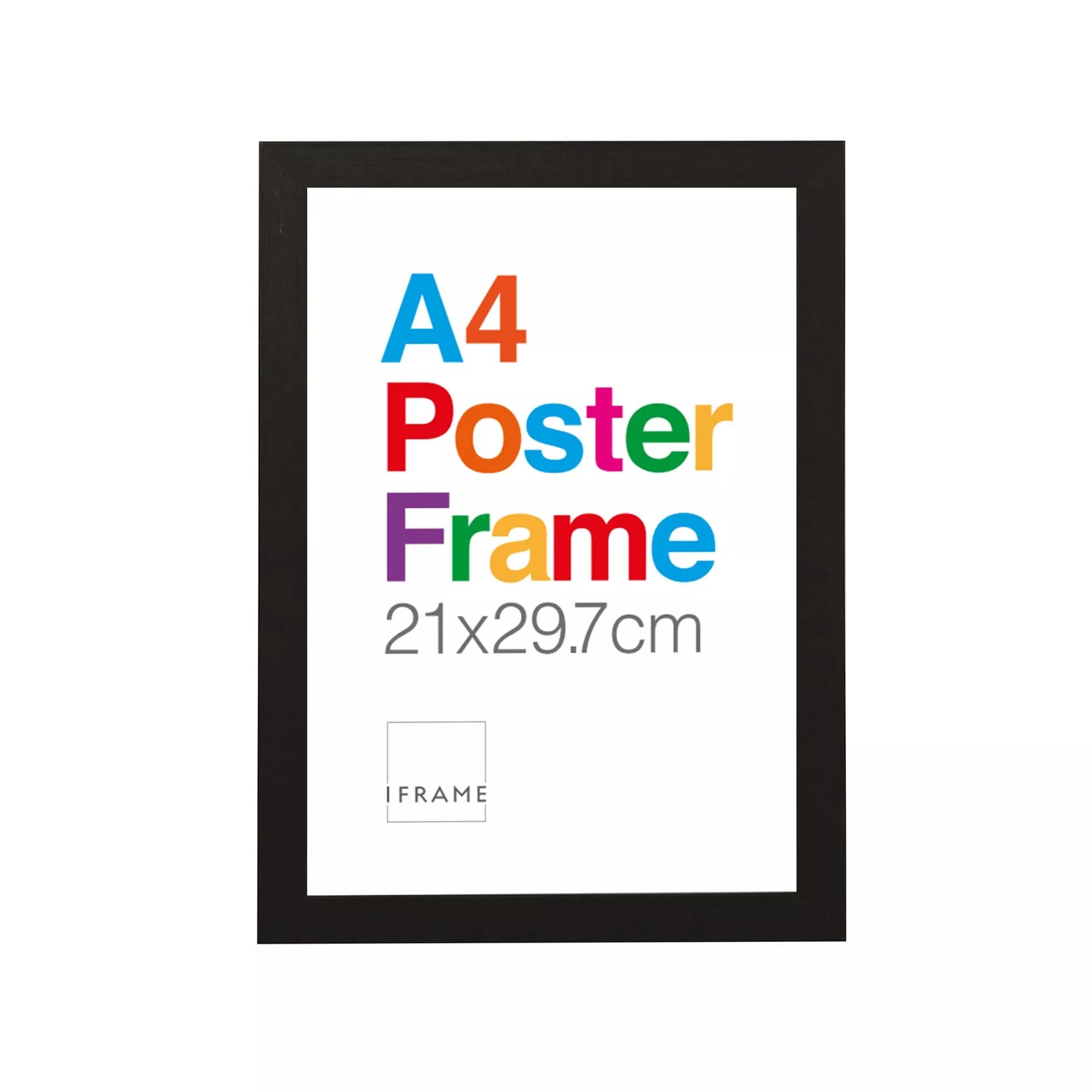 A4 iFrame Wooden Poster Frame - Black