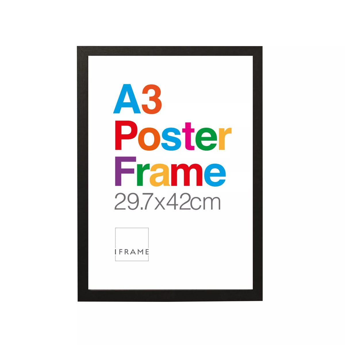 A3 iFrame Wooden Poster Frame - Black