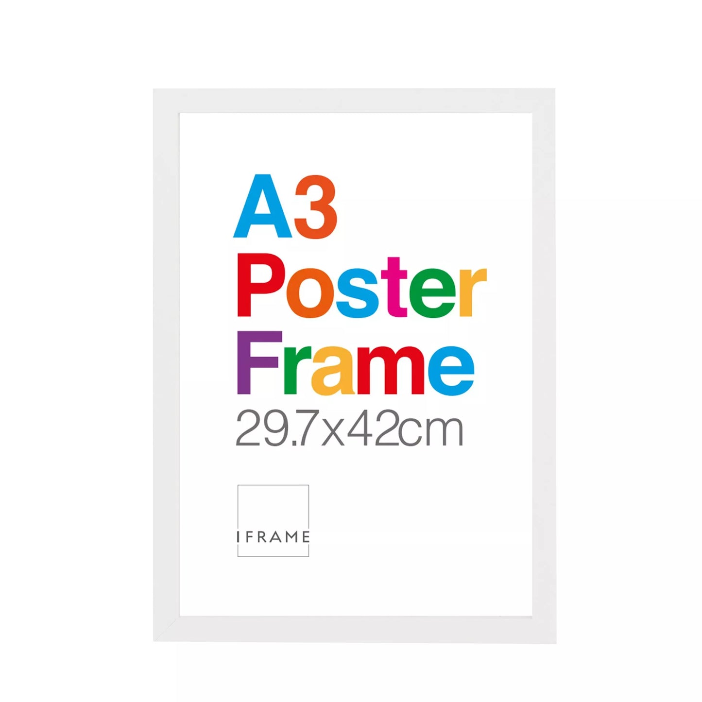 A3 iFrame Wooden Poster Frame - White