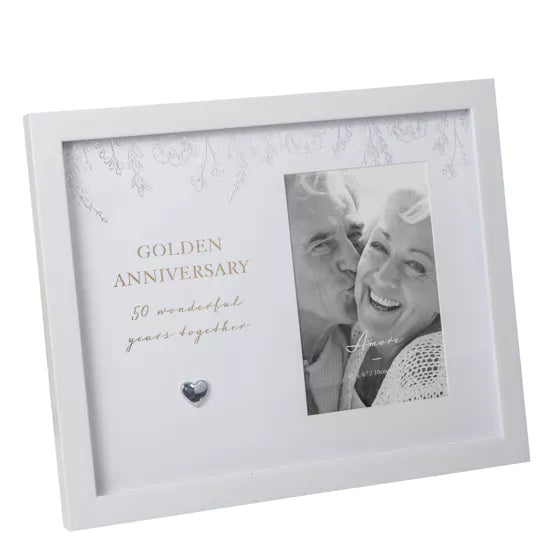 Amore Golden Anniversary Photo Frame 10 x 15cm