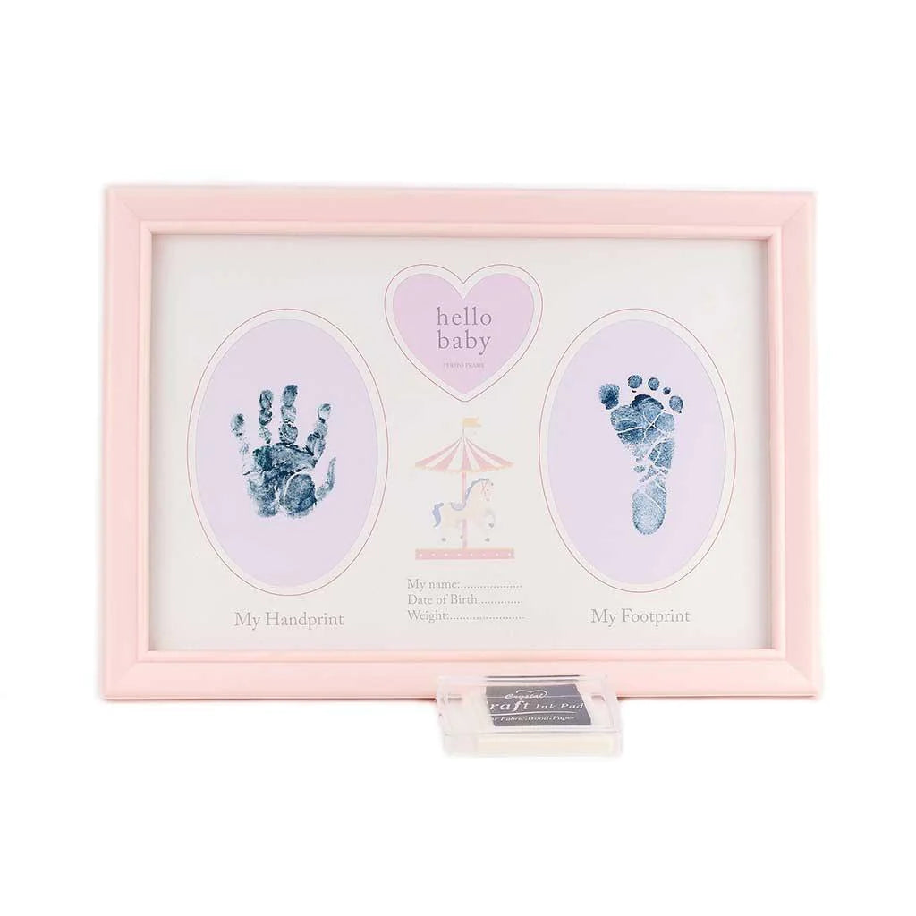 Hello Baby Girl Hand and Foot Print Frame