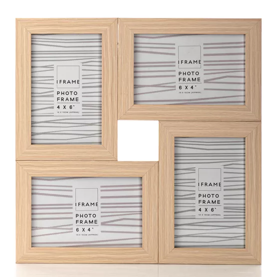 IFrame Multi Aperture Wooden Photo Frame 10 x 15cm