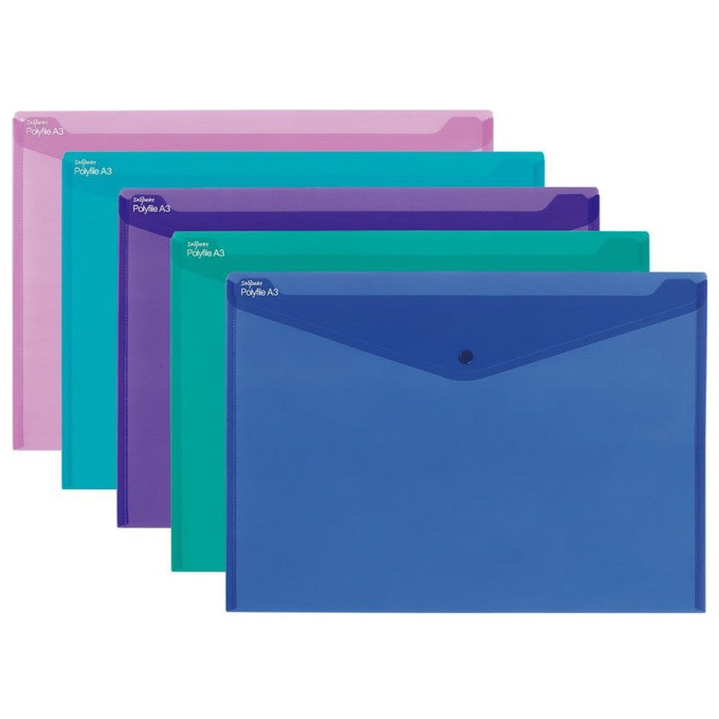 A3 Electra Snopake Polyfile Envelope Folders Assorted Colours x1pc