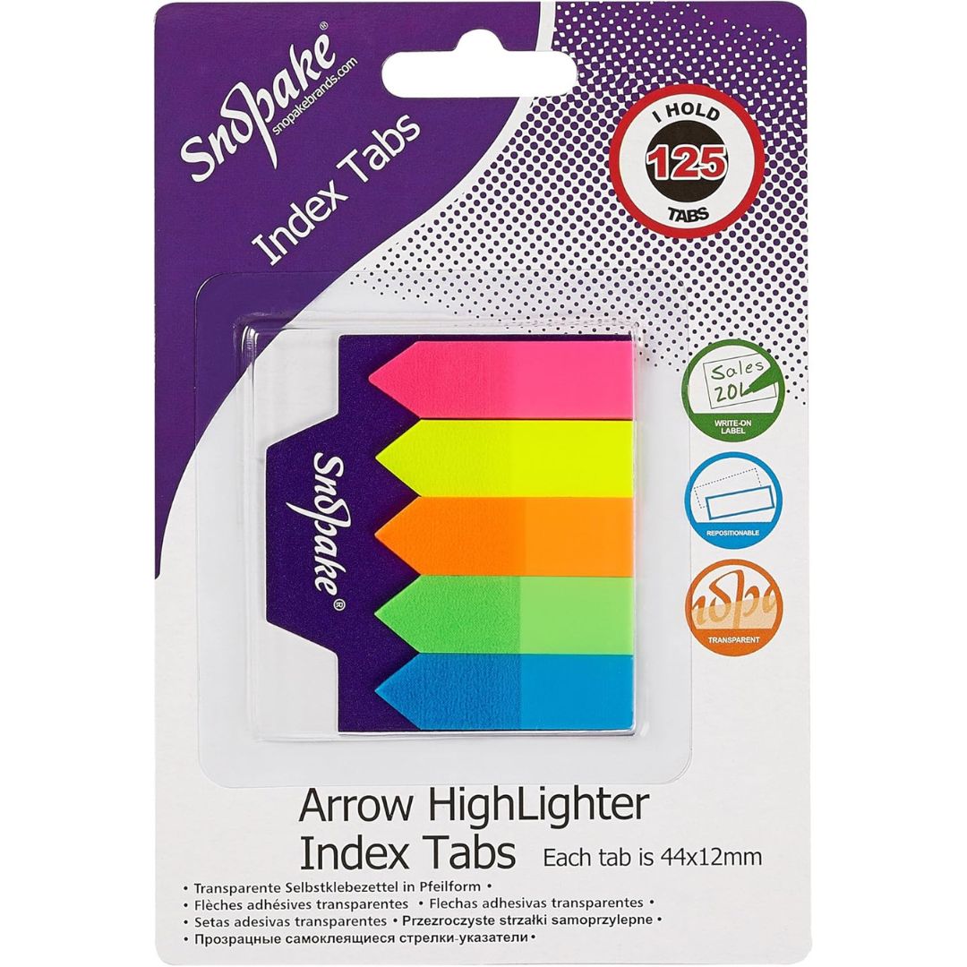 Snopake Arrow Highlighter Index Tabs 44 x 12mm