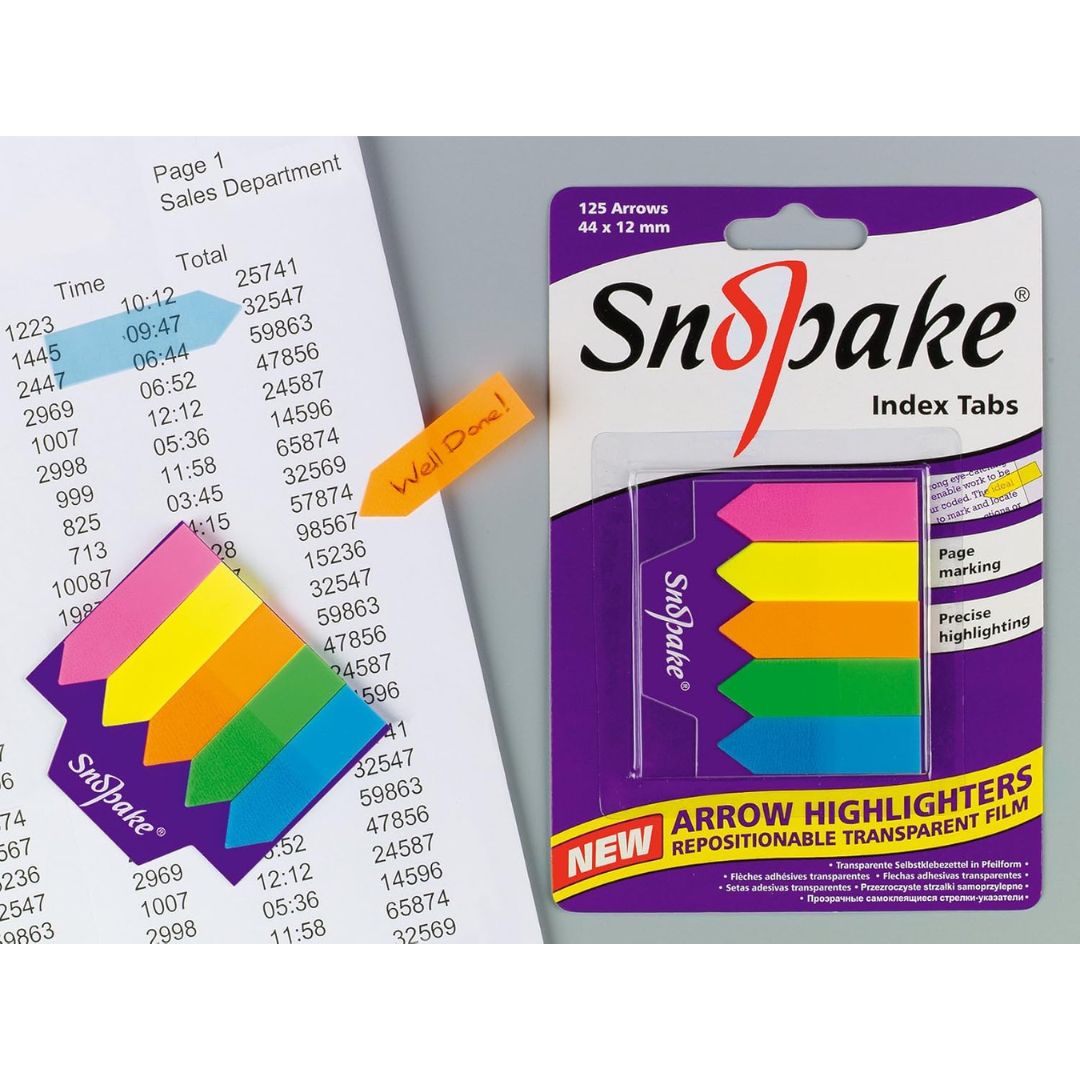 Snopake Arrow Highlighter Index Tabs 44 x 12mm