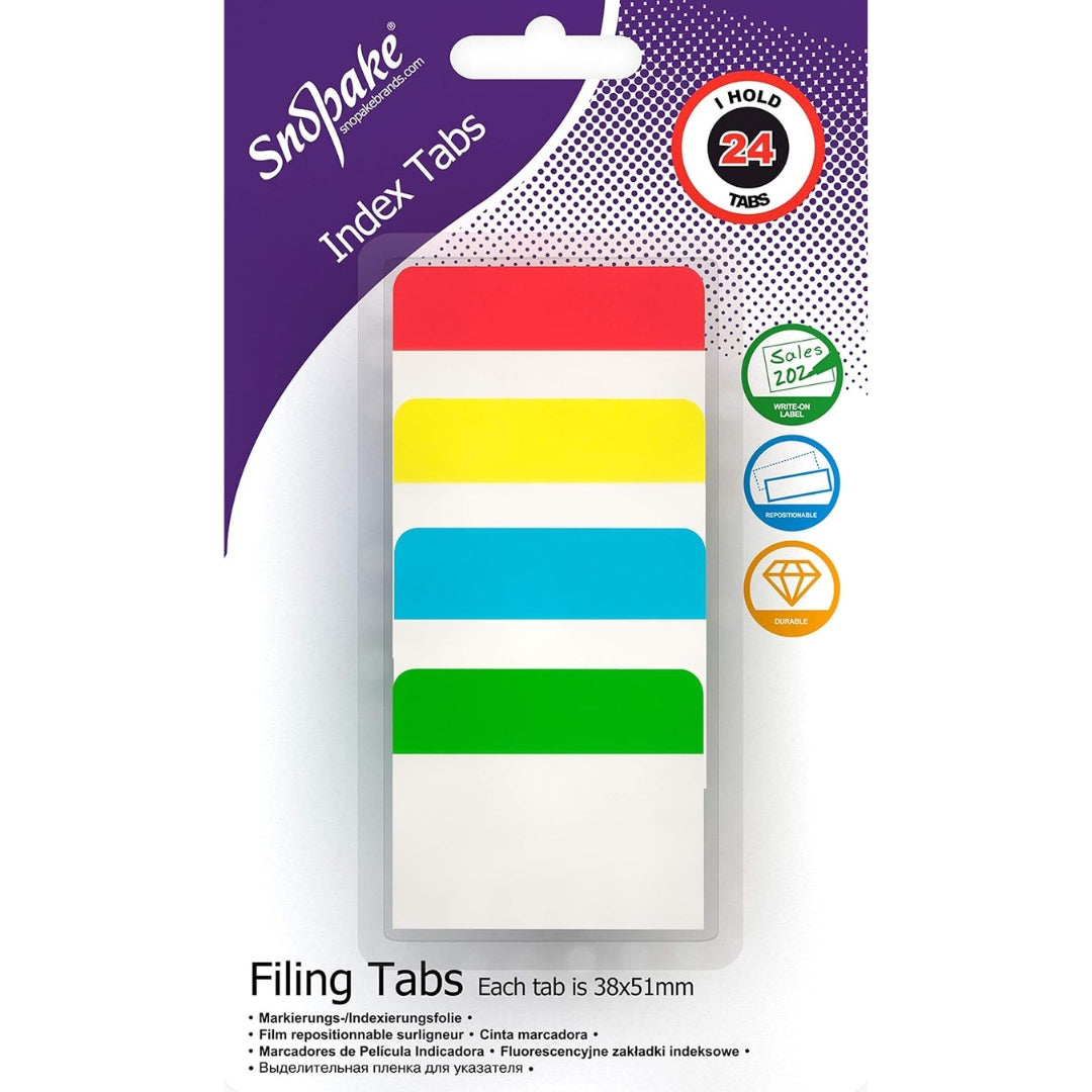 Snopake Filing Index Tabs 38 x 51mm