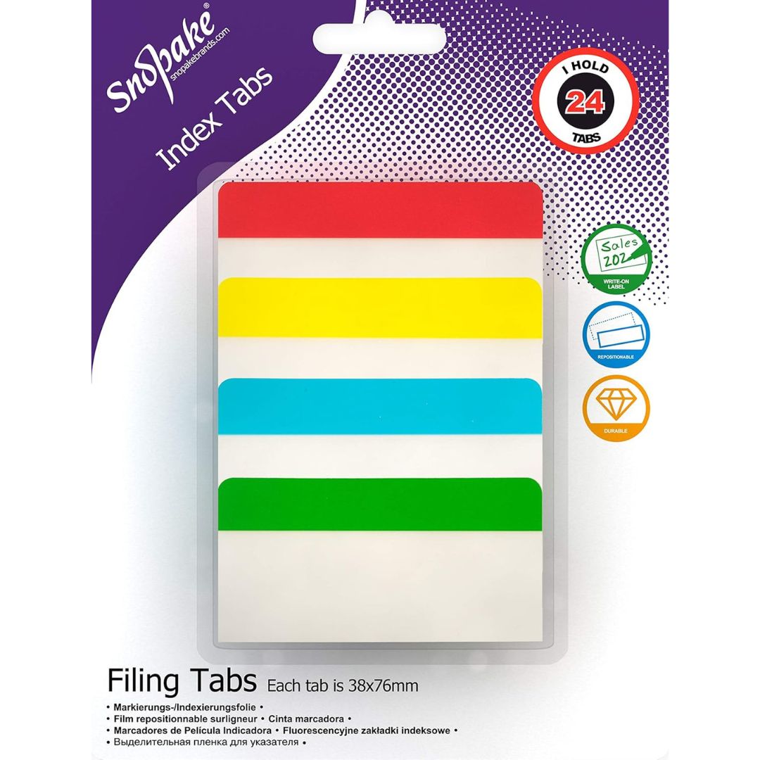 Snopake Filing Index Tabs 38 x 76mm