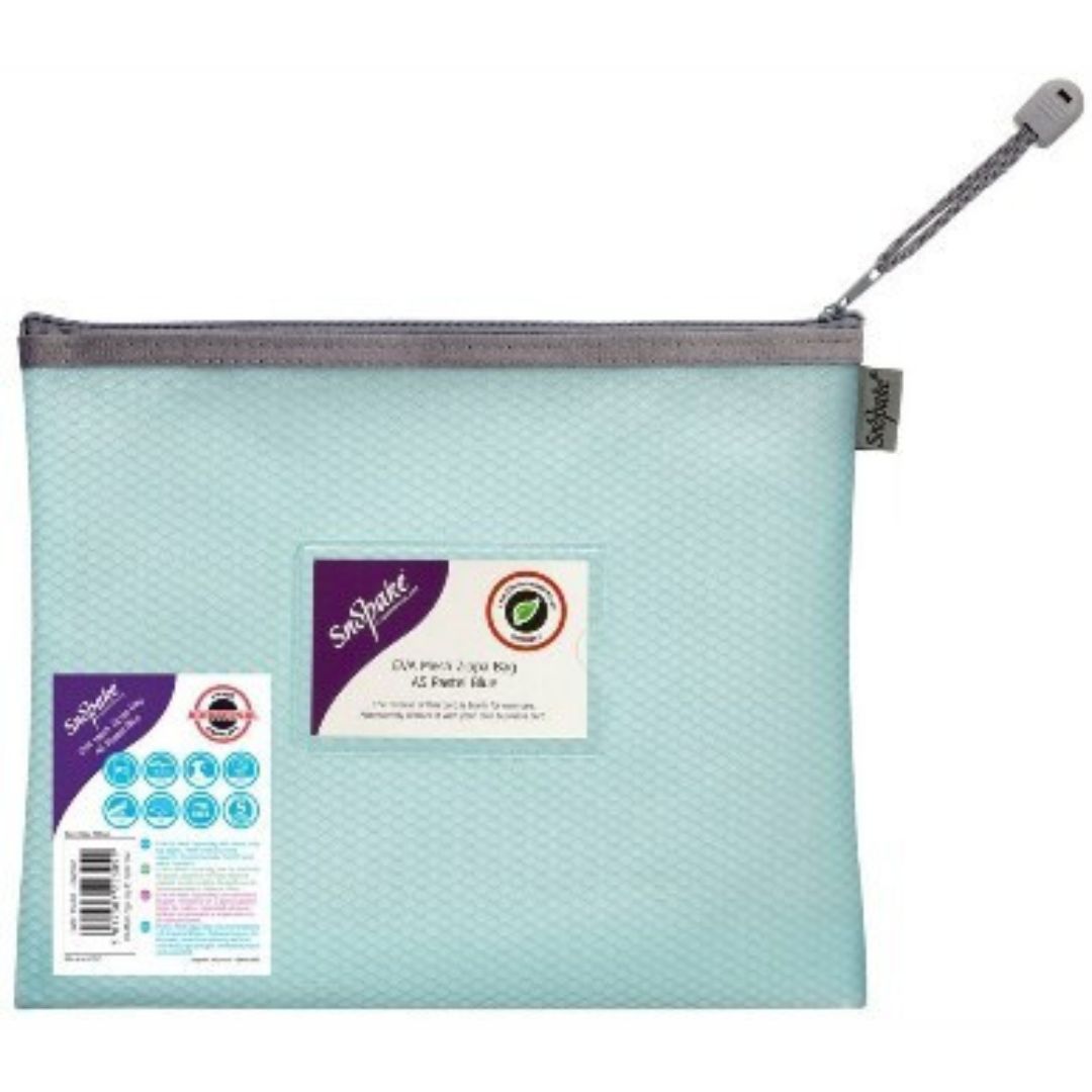 A5 Snopake Eva Mesh Zippa Bag Pastel Blue