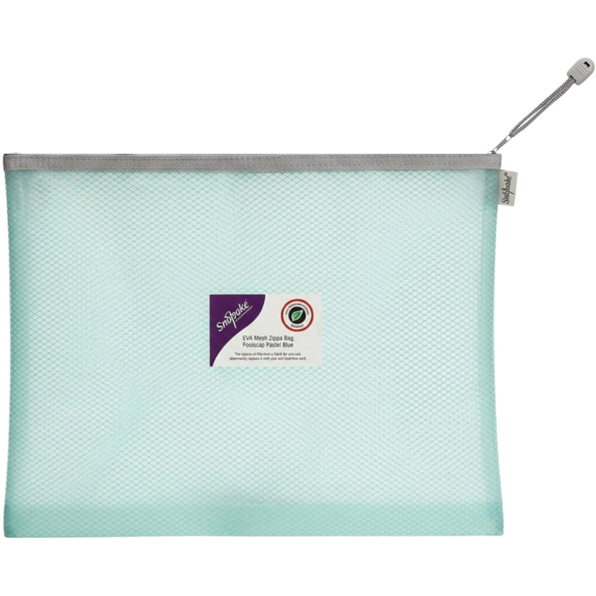 Foolscap Snopake EVA Mesh Zippa Bag - Pastel Blue