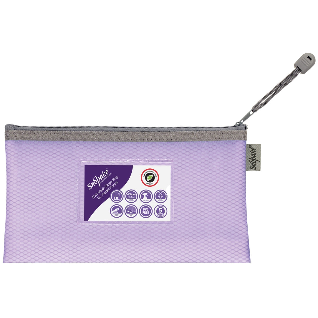DL Snopake EVA Mesh Zippa Bag - Pastel Purple