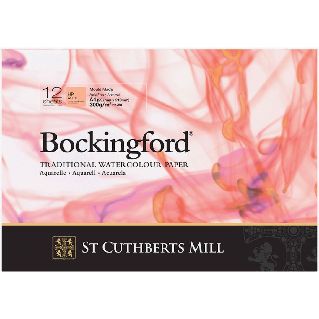 Bockingford Glued Pad A4 29.7 x 21cm 300gsm HP Grain Satine