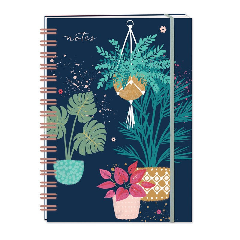 A5 Hardcover Wired Notebook Happy Plants