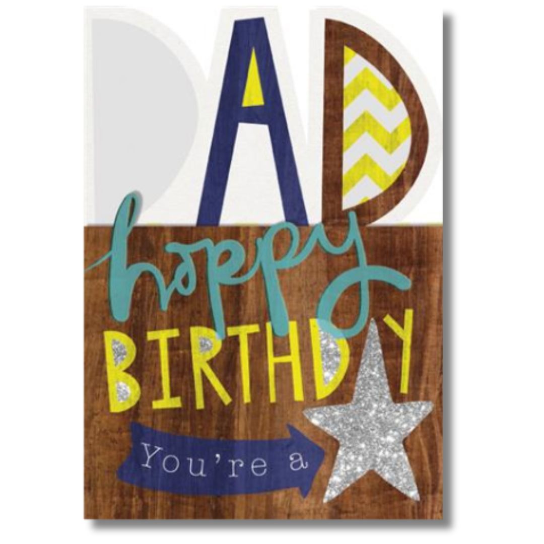 Dad Birthday Card You're A Star Greeting Card