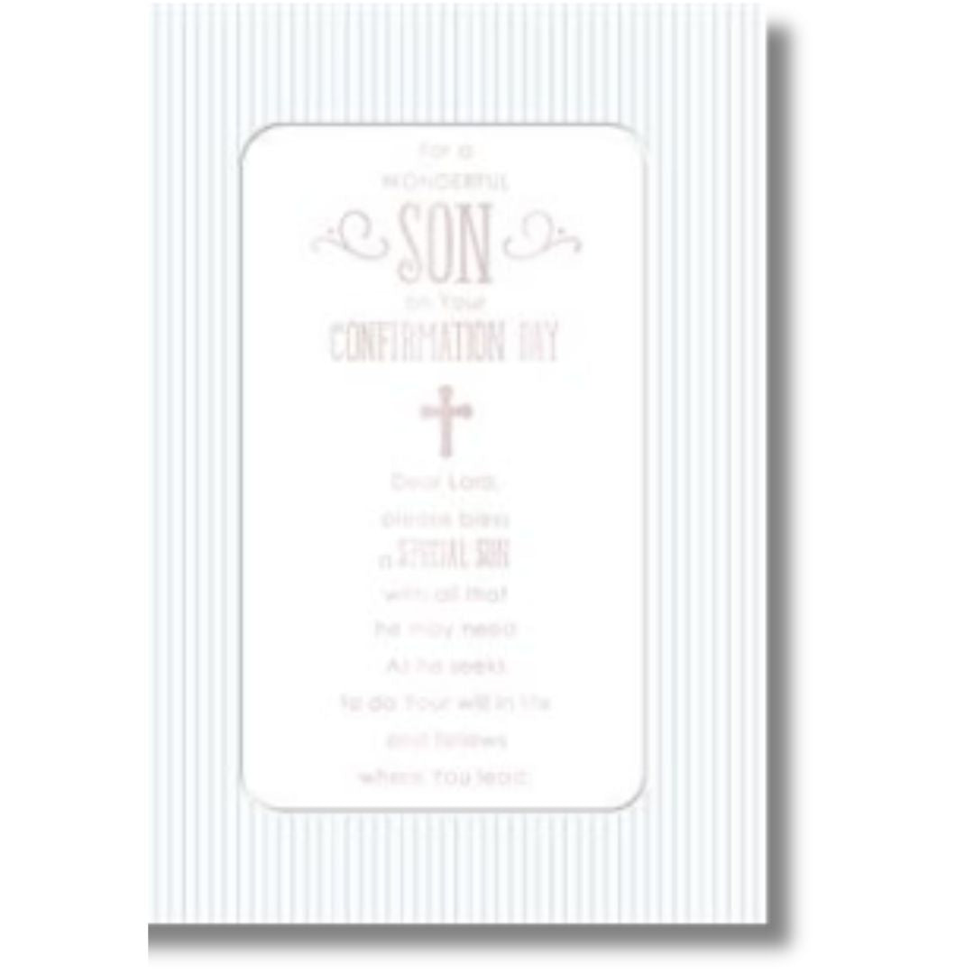 Hallmark For A Wonderful Son On Your Confirmation Day - Greeting Card