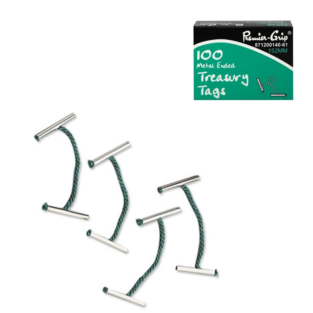 Premier Grip Treasury Tags Metal Ended 152mm 100pcs
