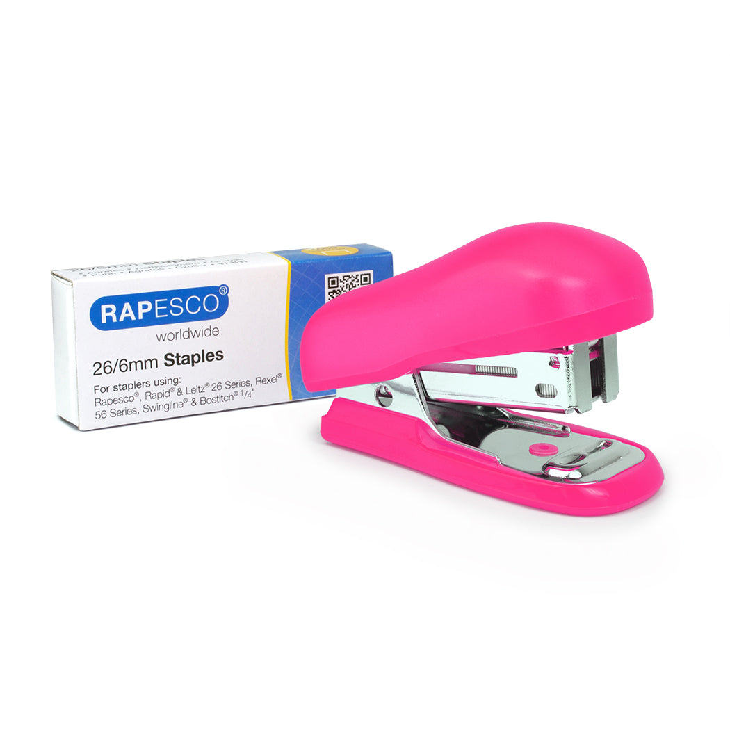 Rapesco Bug 26/6-24/6mm Stapler - Hot Pink